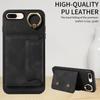 Ring Bracket Card Holder Slots Cover Phone Case for iPhone 7,iPhone 8,iPhone 7 Plus,iPhone 8 Plus,iPhone SE 2020,iPhone SE 2022