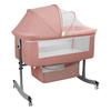 Babybett 3-in-1 Multifunktions-Beistellbett mit Aufbewahrungskorb, 6-stufig höhenverstellbar, Baby-Neugeborenen-Moskitonetz, Tragbare umwandelbare Wiege