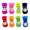 4Pcs Pet Rain Boots Monkey Print Waterproof Lightweight Cartoon Pattern Fastener Tape Dog Shoes for Outdoor