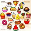 Food Series PVC ShoeCharms 20Pcs Detachable Decor AccessoriesFit Bubble Slides HoleSandals KidsBirthday Xmas Holiday Party Gifts
