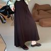 Korean Style High Waist Knitted A-Line Midi Skirt for Women