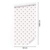 Hearts Wallpaper White and Coral 50x1000