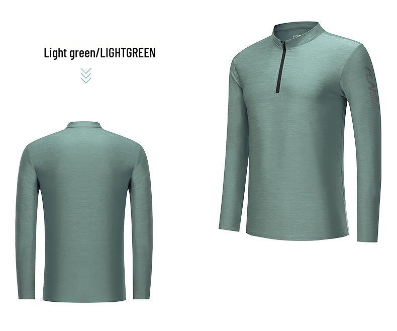 Men's Autumn/Winter Slim Fit Quick-Dry Half-Zip Long Sleeve Sports Top