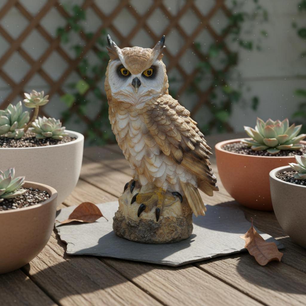 Garden Ornaments Resin Owl Figurine Decorative