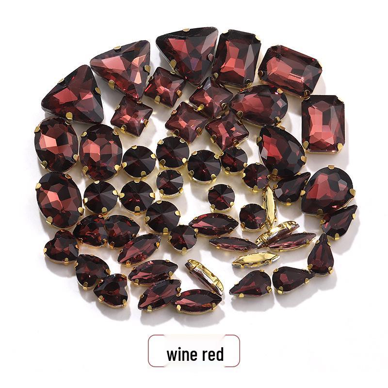 Ručně šité smíšené drápkové křišťálové skleněné kamínky pro svatební šaty a doplňky k náramkům