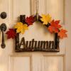 House Plate, Handmade Rustic Wall Door Sign, with Seasonal Flowers And Hemp Rope Lanyard, for Holiday Decoration