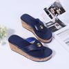 2021 Summer Plus Size Wedge Heel Flip-Flops for Women