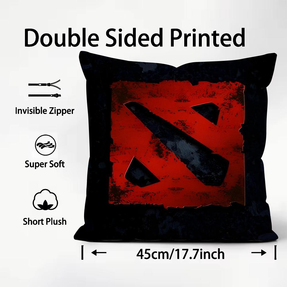 CCool DotaA 2 Game Cushion Cover Plush Fabric Soft DoubleSided Printed Sofa Warm Winter Home Child Gift Pillow Case