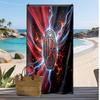 Asciugamano da Spiaggia Stampato AC Milan Asciugamano Morbido ad Asciugatura Rapida Coperta da Spiaggia Rettangolare Grande Portatile per Viaggi Piscina