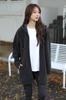Necoat Long Long Size L Women's Parka, Fleece-Lined, Sleeves, Fall/Winter, Gray,
