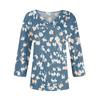 3/4 Length Sleeve Womens Tops V Neck Casual Tunic Tops Basic Shirts Loose Fit Blouse