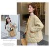 Floral Cotton-padded Clothes Women's Winter Cotton-padded Clothes Korean Loose Padded Thick Coat Flower Cotton-padded Jacket Light and Thin Coat Women