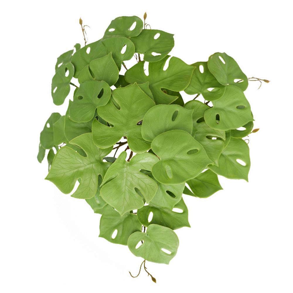 

Large Artificial Monstera Turtle Leaf with 42 Leaves Indoor Outdoor UV Resistant Fake Plant Greenery for Home Garden Decor зелёный