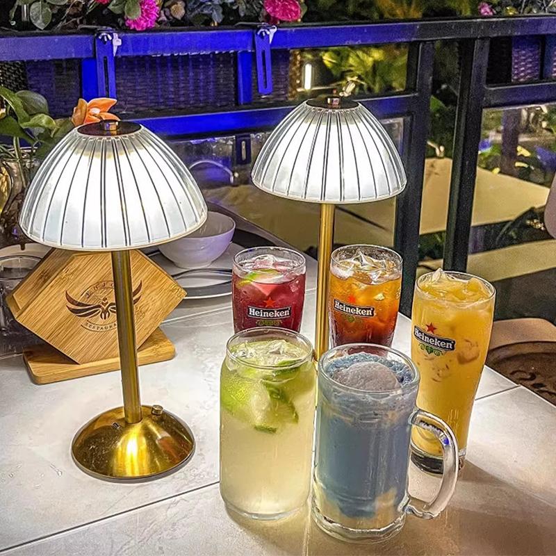 Lampă de Masă Birou LED Stil Retro Bar Reîncărcabilă Lumină Decor Cameră Lampă Camping Lumini Dormitor Cafea Decor Cameră Lumini de Noapte