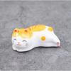 AEOLK Cat Chopstick Rest, Lucky Cat, Chopstick Rest, Cat Chopstick Pillow, Ceramic, Cute Decoration, Perfect for Izakaya, Family Dining Table, Living