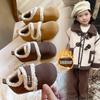 [Children Winter Fleece Lined Thick Cotton Shoes Boys Girls Warm Toddler Fluffy Boots]