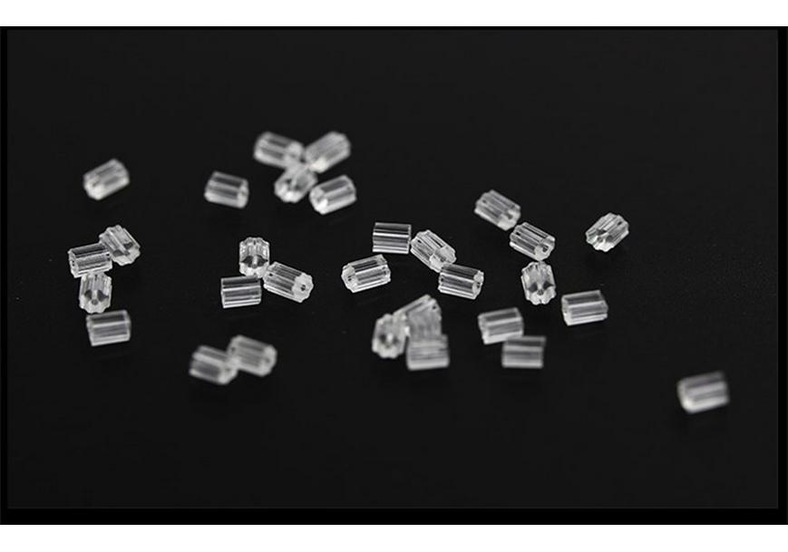 DIY Earring Accessories: Transparent Plastic Earplugs in Pentagonal, Octagonal, and Cylindrical Shapes