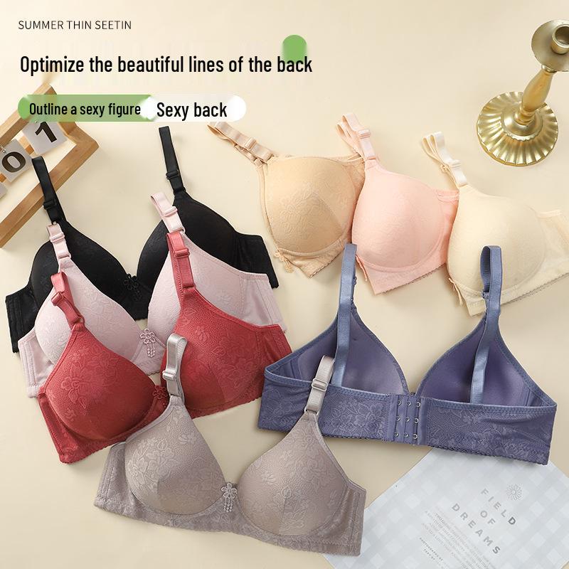 Comfortable No-Wire Bra for Middle-Aged Women - Anti-Sagging, Supportive Underwear for Moms and Seniors