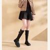 2025 Autumn and Winter New Small Thick Leg Boots Knight Boots Black Thick-soled High Boots Boots Women