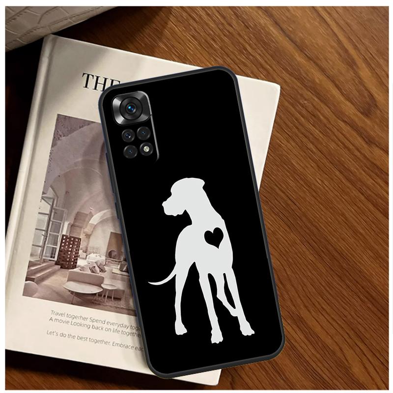 Great Dane Dog Watercolor Case For Xiaomi Redmi Note 13 11 10 9 8 12 Pro Plus 12S 11S 10S 9S 10A 9C 10C 12C 13C Funda