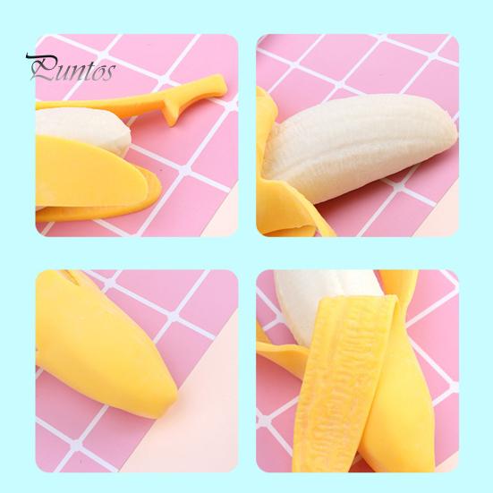 Anxiety Relief Toy 1/2/3Pcs Simulation Peel-off Banana Squeeze Stress Fruit Pinch Sensory Soft Kids Adults TPR Ball Calming Fidget