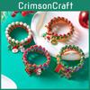 Christmas Tree Santa Snowman Beaded Bracelets Set For Women Festive Gift Idea