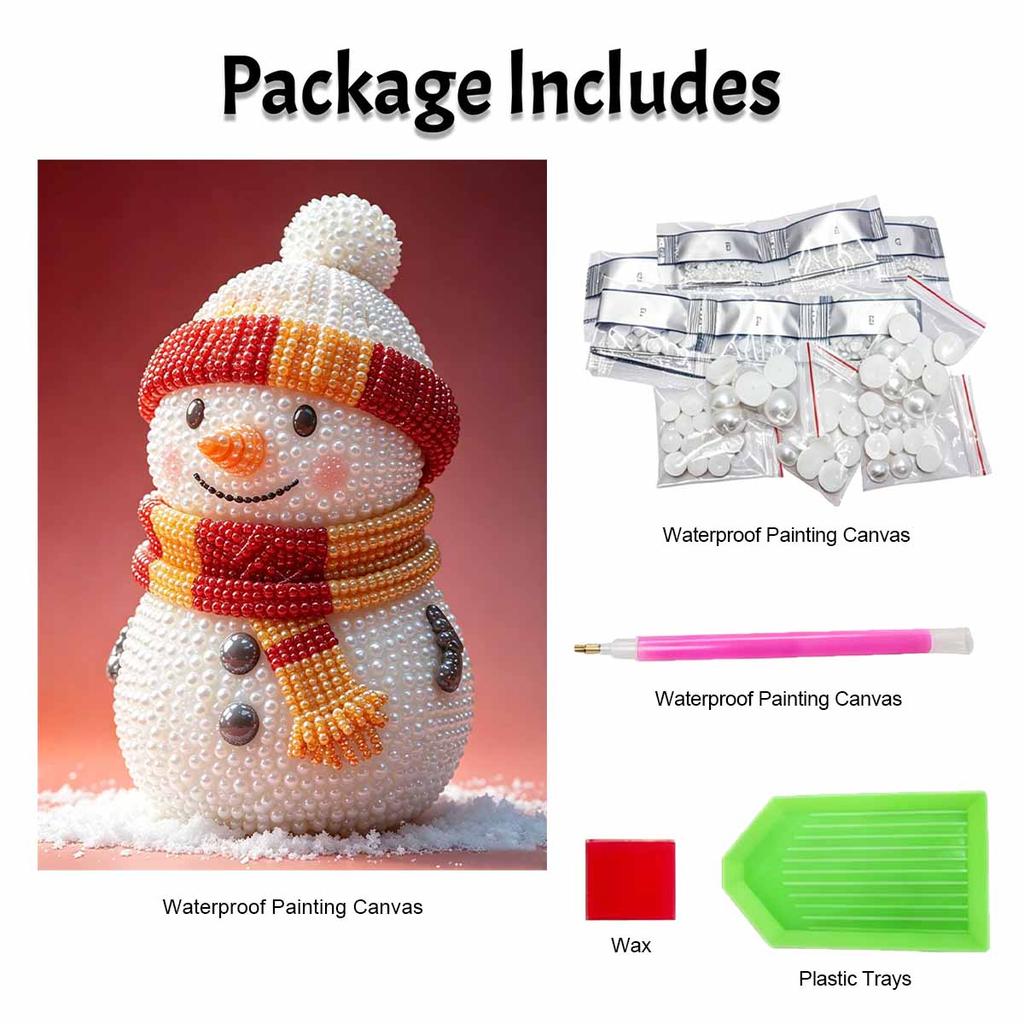 Christmas snowman pearl painting art painting kit handmade diy home decoration painting