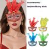 Glitter Half Face Floral Masquerade Mask Woman Venice Mask Halloween Costume Accessories For Cosplay Party