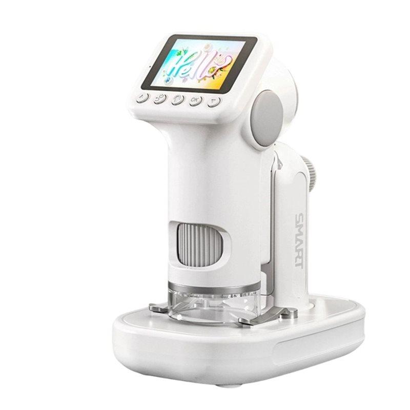 ABKP-Mini Portable 1600X Handheld Microscope 2-Inch Screen Children' S Magnifier Lens Electron Microscope Supports Photo Storage