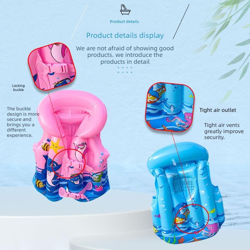 1-5PCS Inflatable Life Vest for Kids Swimming Floatie Toddler PVC Buoyancy Vest Children‘s Swim Jacket for Pool Beach Safety