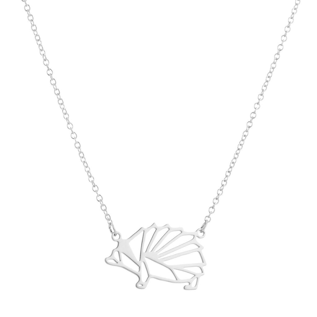 Elegant Women's Stainless Steel Origami Pendant Necklace