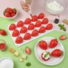 15 Cavities Trawberry Mousse Cake Mold 3D Design Realistic Fruit Fruit Silicone Mold Reusable Food Grade Candy Cookie Mould