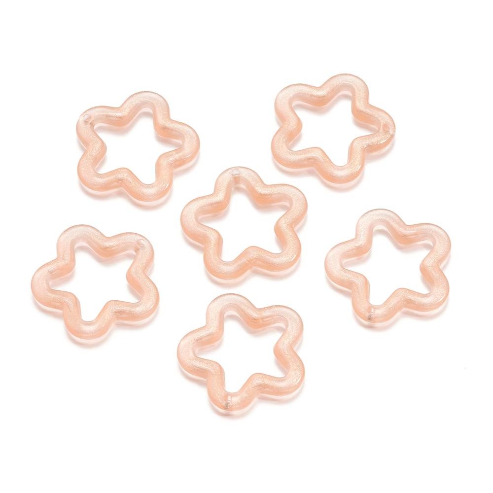 10Pcs/Lot Colorful Acrylic Five-Pointed Star Loose Pendent For DIY Necklace Bracelet Jewelry Making Accessories Supplies