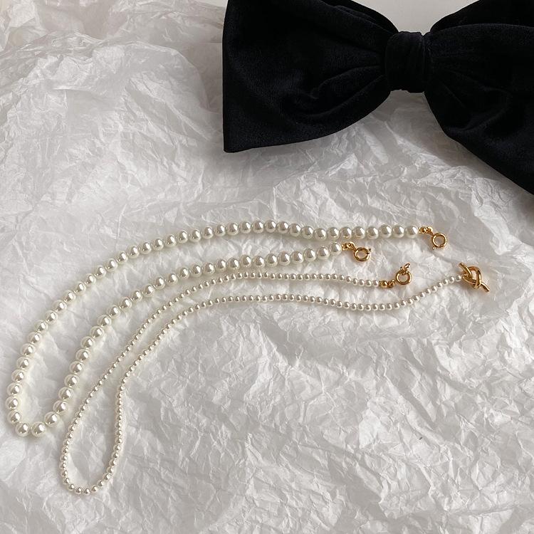 South Korea's New Double-layer Stacked Pearl Necklace Women's Exquisite Versatile Collarbone Chain Niche Design Neck Chain