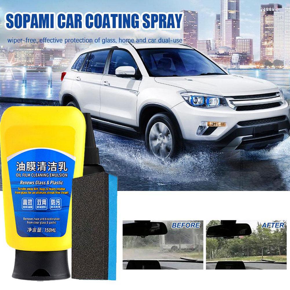 Car Window Grease Water Stain Removal Cleaner Car Glass Oil Film Remover Paste Windshield Polisher Stuff Windshield Coating Agen