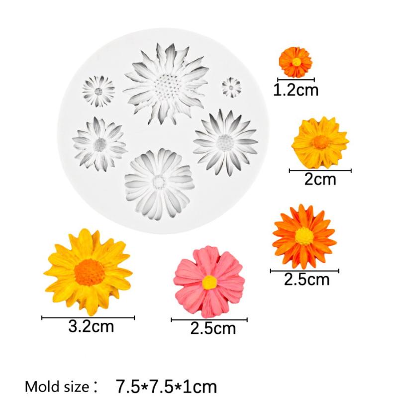 Mini Rose Camellia Flower Silicone Sugarcraft Mold Cookie Cupcake Chocolate Baking Mold Fondant Cake Decorating Tools