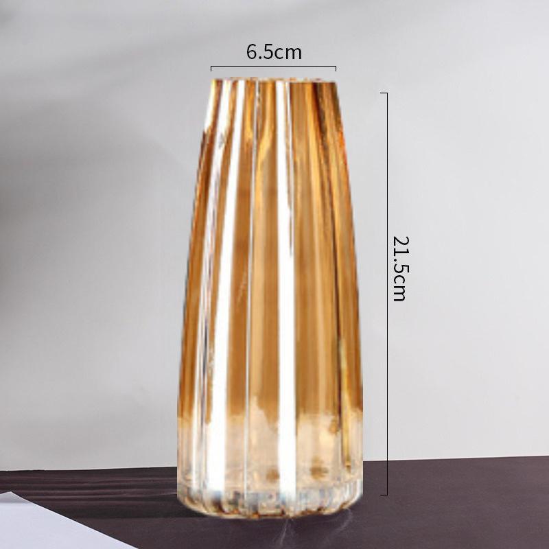 Modern Simple Vertical Glass Vase for Hydroponic Flowers Colorful Creative Vase Home Table Decoration Gift for Greenhouse
