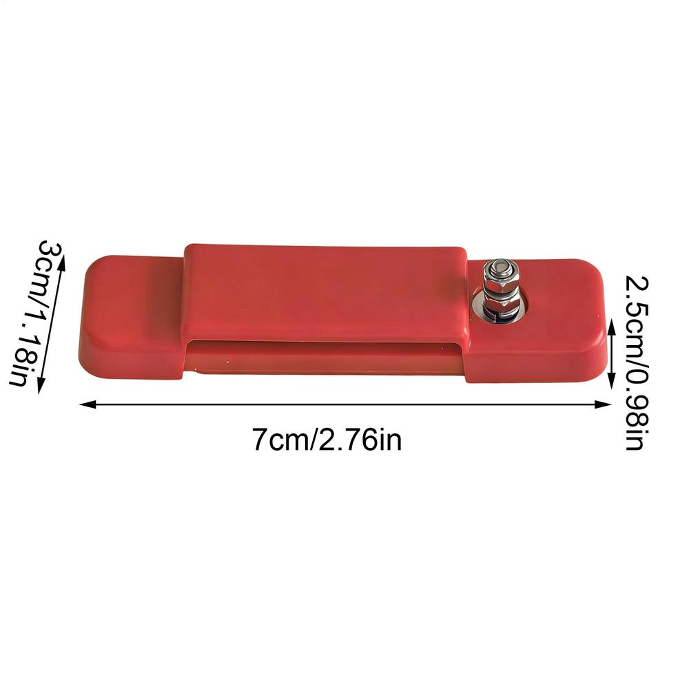 38PCS Black Red 12 Way Bus Bar 48V 150A Busbar 12 Position Power Rail Strip With Cover Wiring Terminal Block Strip For Boat