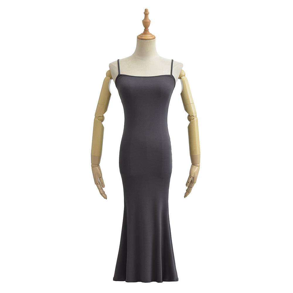 Flat Top Suspender Fish Tail Dress For Women 2025 New Women'S Clothing, Solid Color Fish Tail Tight Fitting Hip Hugging Skirt