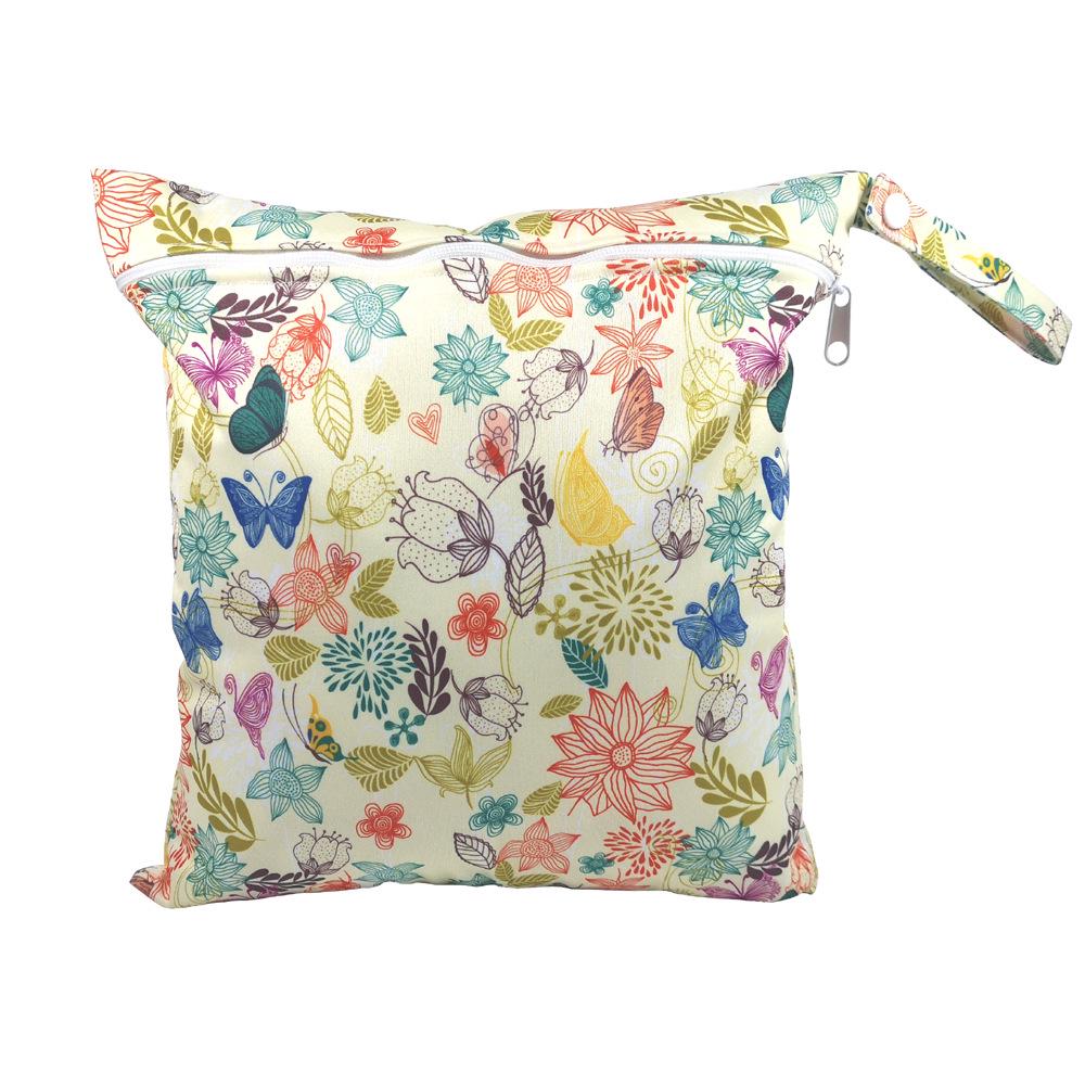 SGS Certified Baby Diaper Bag - Cartoon Pattern, Washable, Wet/Dry Storage