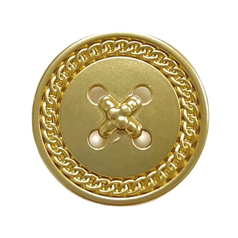 

10pcs Golden Metal Button Clothing Pants Bag DIY Craft High-Grade Decorative Hollow Out Round Buttons Accessories 18mm золотий