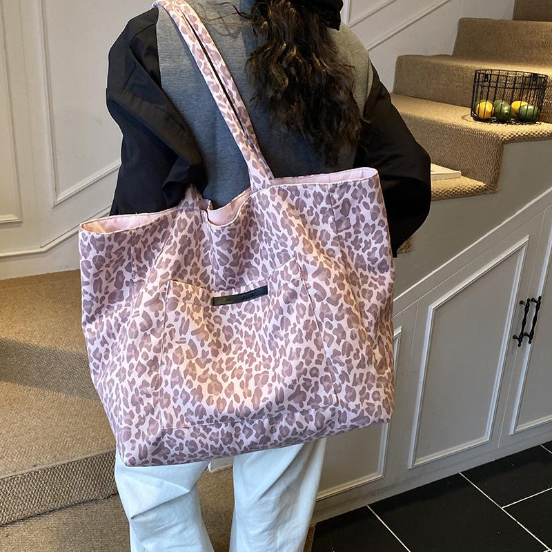 Lazy wind underarm bag women's 2026 new large-capacity shopping bag canvas shoulder tote bag