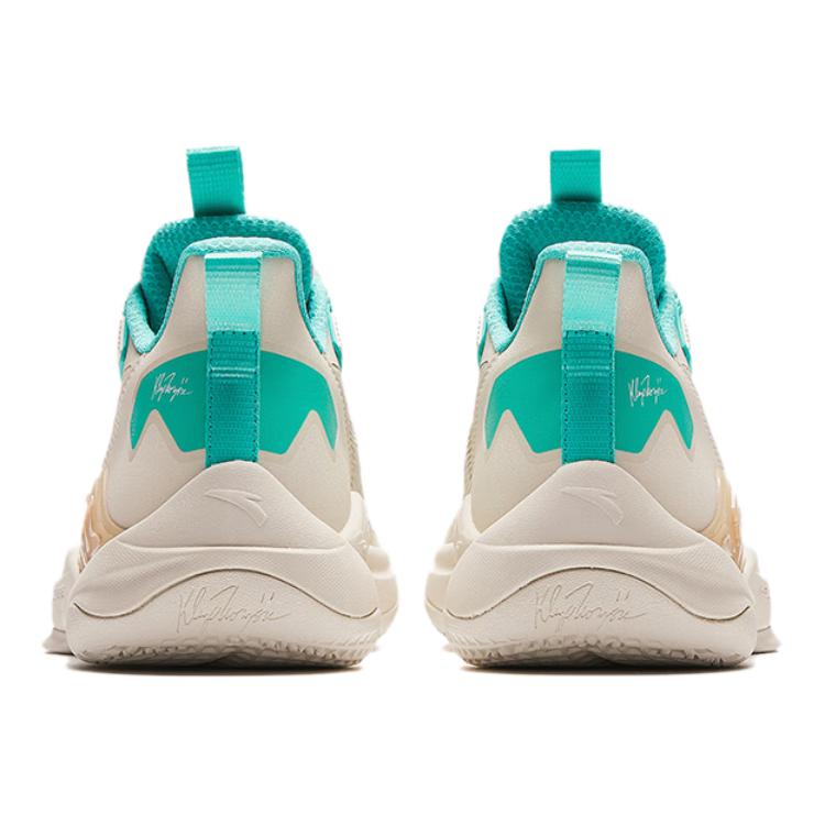 Anta Kids KT Comfortable Sports Non-Slip Shock Absorbing Wear-Resistant Low-Top Basketball Shoes Kids sneaker Gray Green A312421107-4