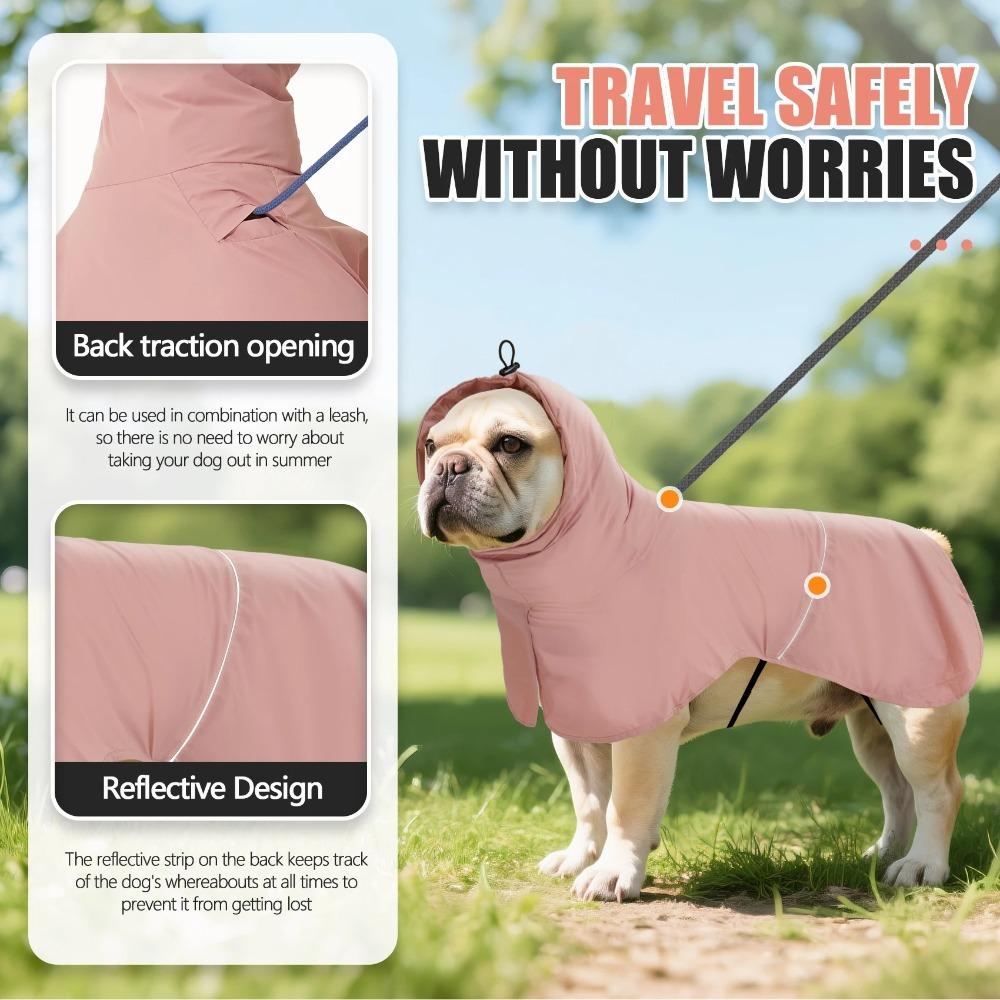Adjustable Dog Rain Jacket Waterproof Pet Dog Raincoat Dog Sun Protection Clothing  For Dogs Puppy