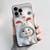 Phone Cases For Doogee Note 58 Note58 Pro Case Luxury Cute Love Rabbit Cartoon Funny Cover Black Soft Silicone Protective Casing