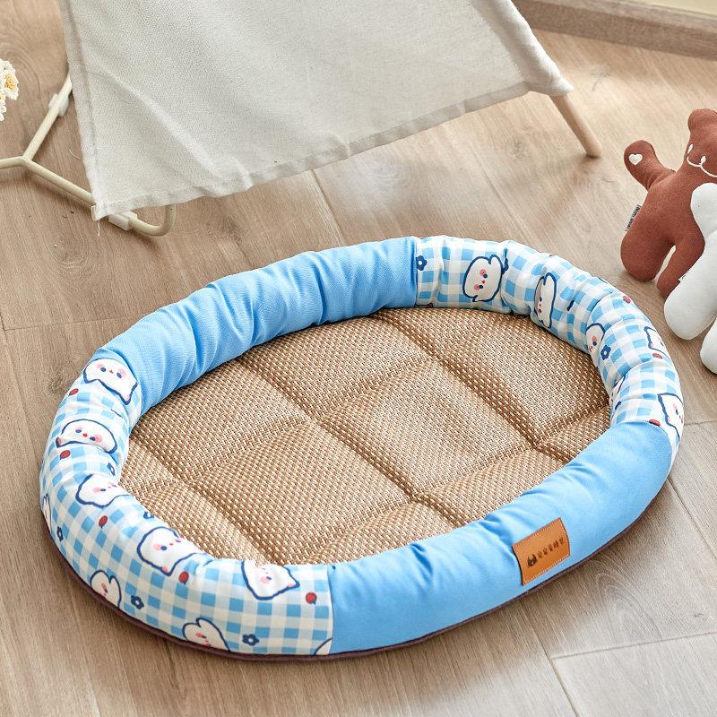 

Summer Cooling Pet Dog Mat Ice Pad Dog Sleeping Square Mats for Dogs Cats Pet Kennel Top Quality Cool Cold Silk Dog Bed S 45X35CM