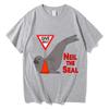 Neil The Seal TShirt Summer Pure Cotton TShirts For Unisex Print Tshirts ShortSleeved Vintage Tees Aesthetic Harajuku Streetwear