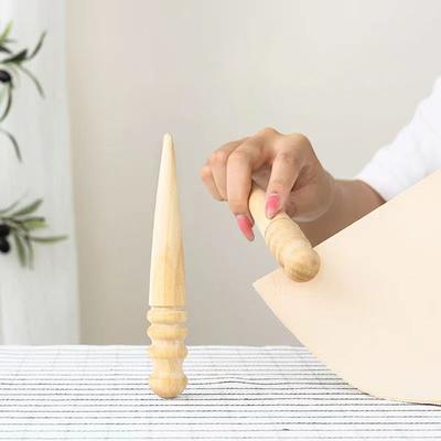 Wood Leather Solid Wood Round Burnishing Edge For Polished Edge Leather Craft