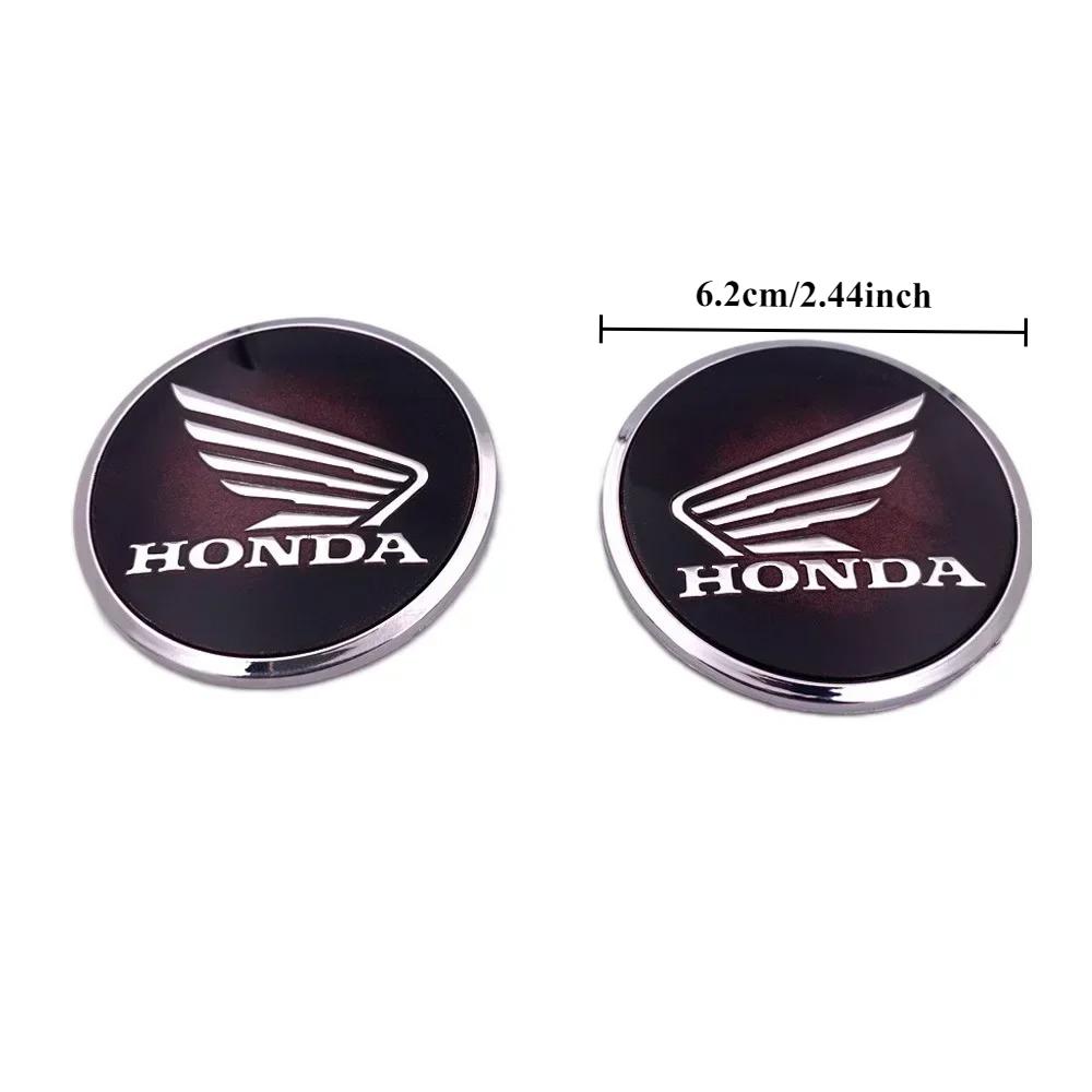 AAAHV1 Honda 2pcs 3D Motorcycle Modified Sticker Round Decal Motorcycle Stickers for CRF CB CR XR CRM CBR 125R Pcx125 Cb650r