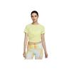 Dri-FIT One Luxe Solid Color Crew Neck Short Sleeve T-Shirt Women Tops Bright-Green DD4922-331